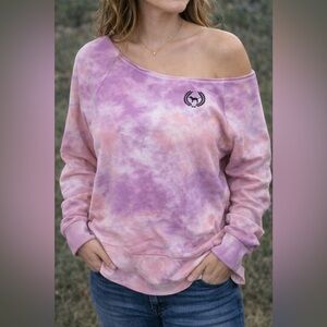PINK Victoria's Secret Pastel Tie-Dye Sweater